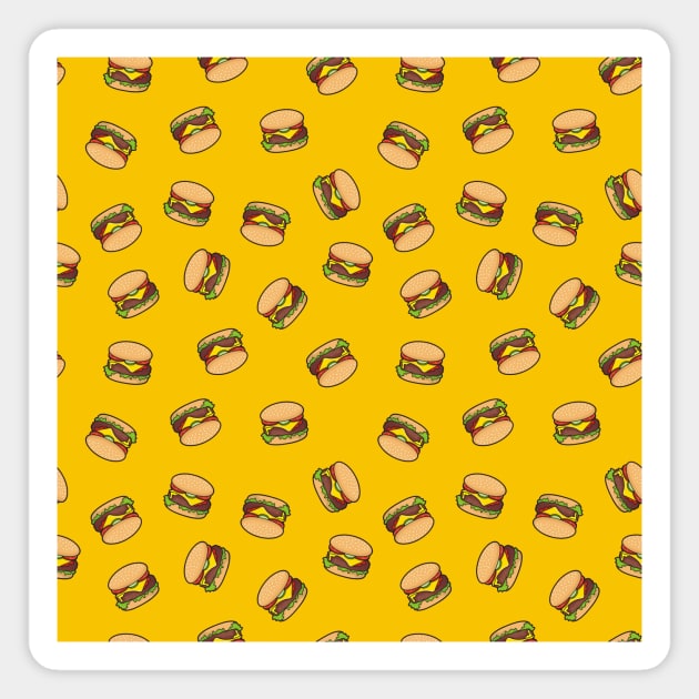 Cheeseburger Pattern Magnet by sifis